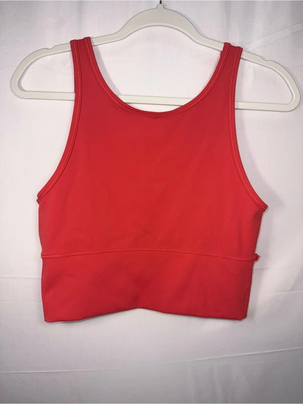 Lululemon Women Red V-Neck Athletic Yoga Sports Bra Size 6 /S